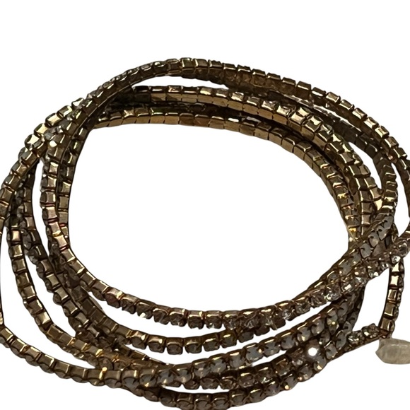 Gold Rhinestone Bracelets - Picture 3 of 6